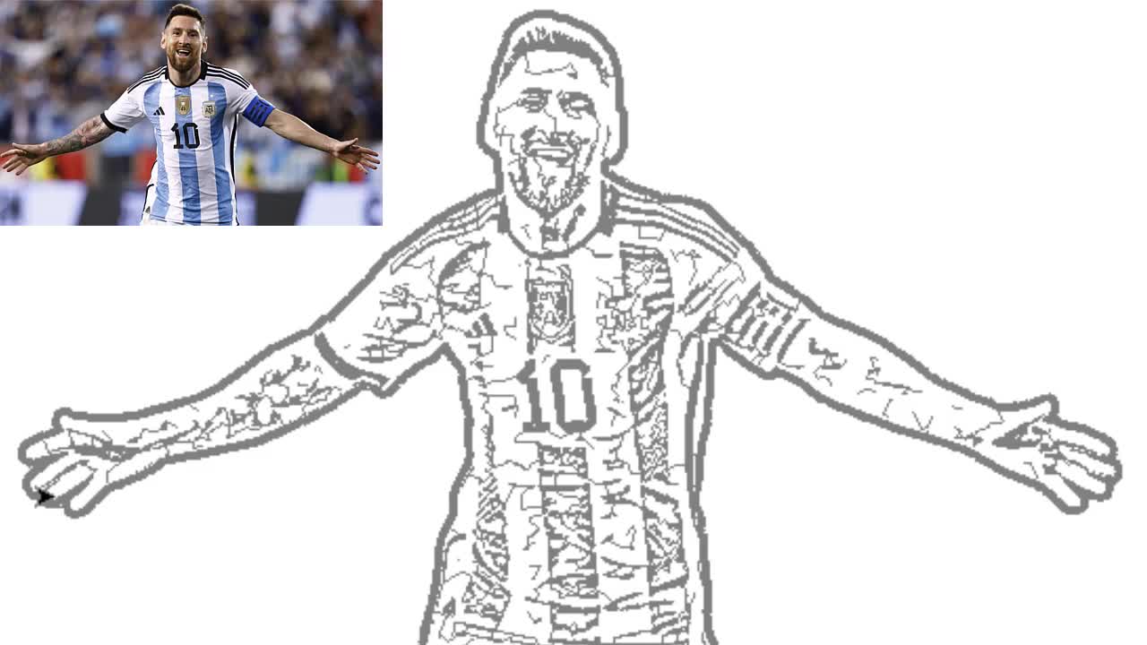 Draw Lionel Messi Photo || How To Draw Lionel Messi || Messi Drawing