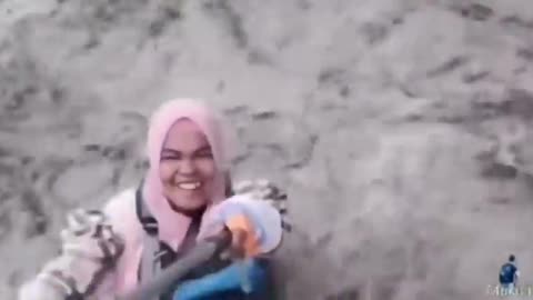 Taking a selfie with a tsunami is wild coming to New York