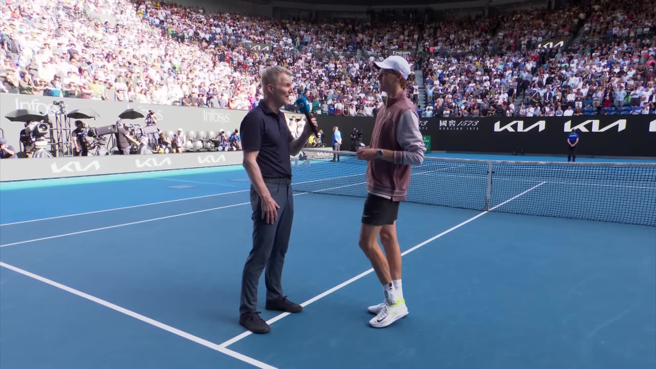 Jannik Sinner On-Court Interview - Australian Open 2024 Semifinal-no