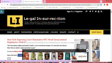 Chaos News Special Judge Strikes Down NYC Vax Mandate Edition