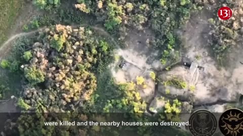 Ukrainian special forces open fire at trenches sheltering Russians - Drone footage