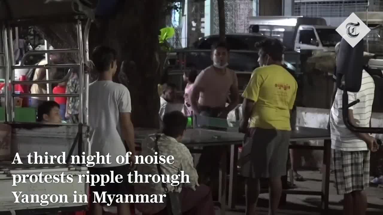 Third night of noise protests against Myanmar military coup