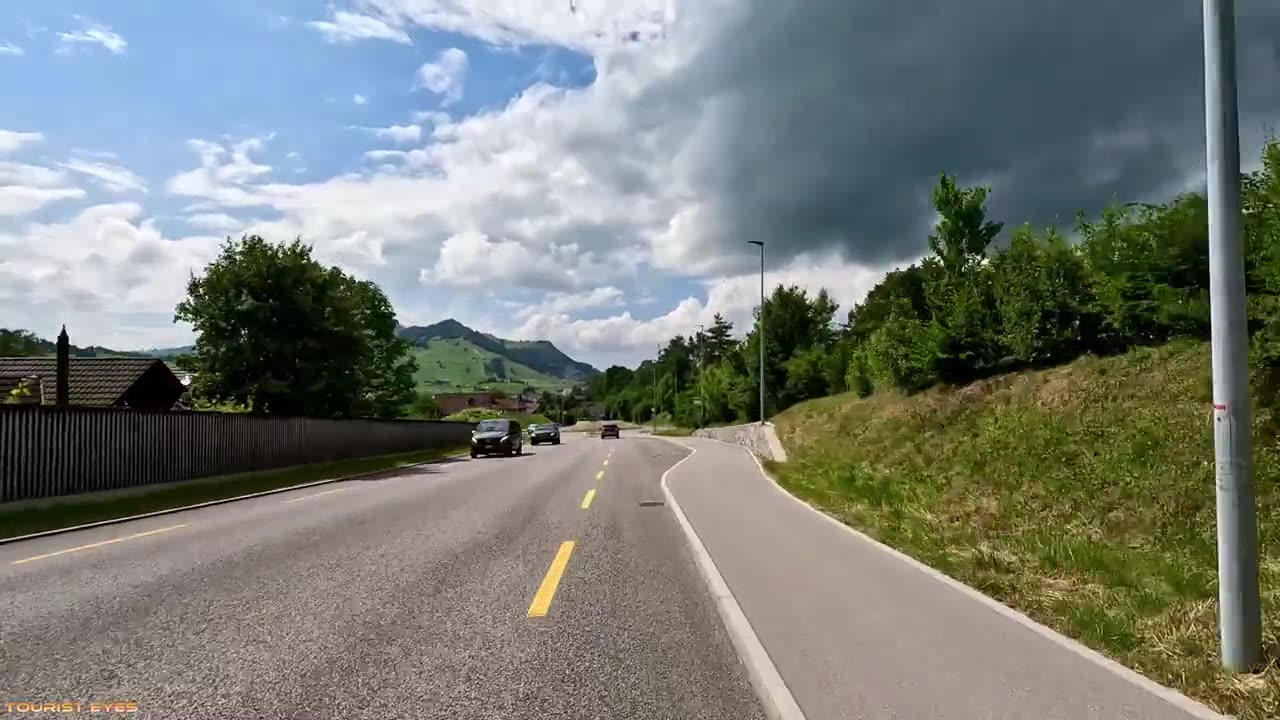 Driving in Swiss ( Appenzell ) One of the most beautiful Village in switzerland - 4K