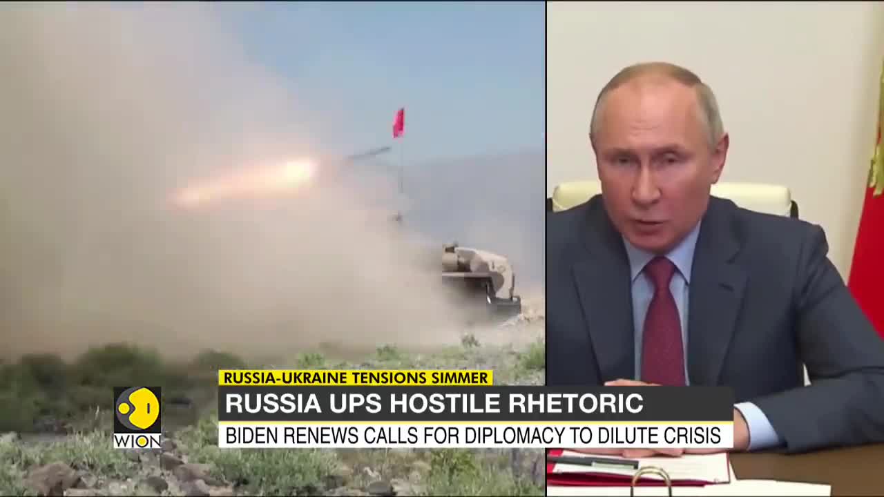 While President Biden pushes for a diplomatic solution, Russia ups the hostile rhetoric against Kyiv