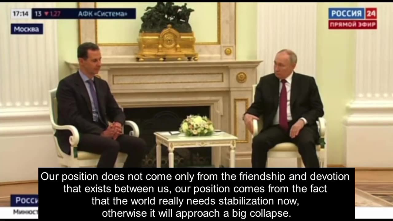 president Assad Syria visits Putin in russia