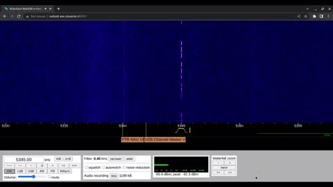 M23 07/12/2022 0959 UTC 5345kHz Sending A Short Zero