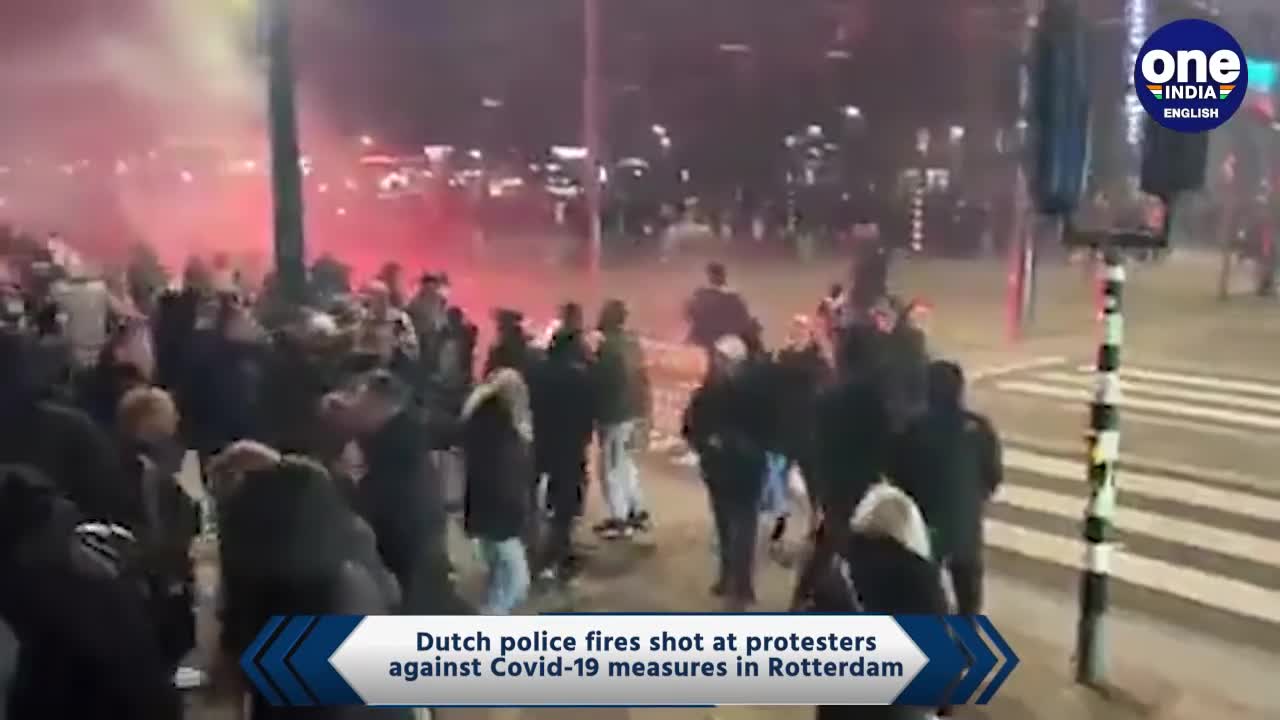 Dutch police fires shot at protesters against Covid-19 measures in Rotterdam