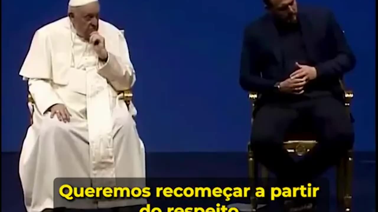 O discurso de Giorgia Meloni na presença do Papa Francisco