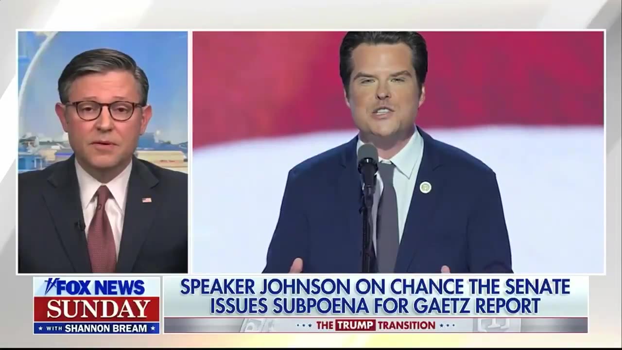 House Speaker Mike Johnson (R-LA) Endorses Matt Gaetz For AG, Urges Senate To Confirm