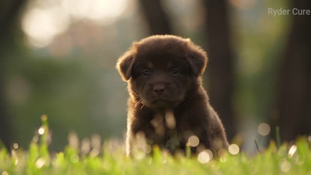 Cute Puppy Winks At Camera