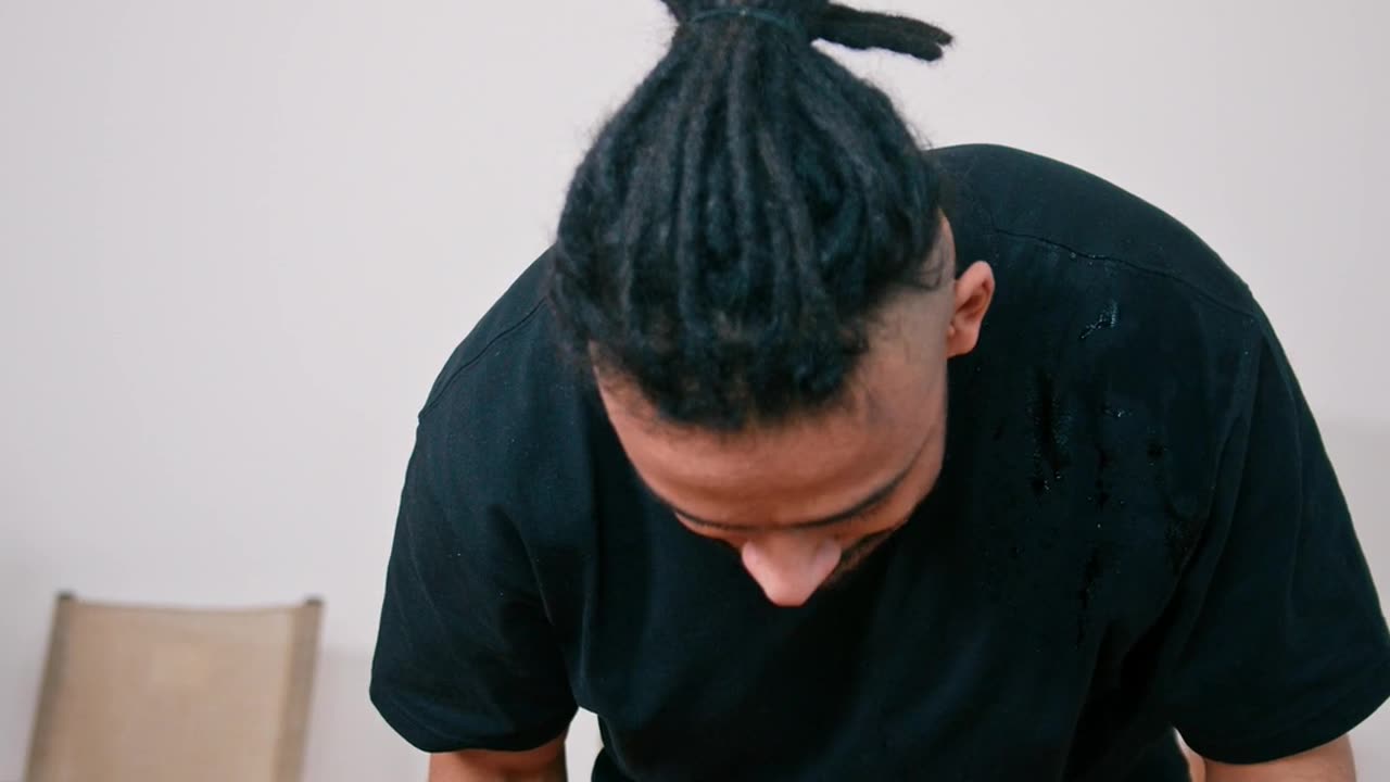 A Man Pranking his Friend with Bottled Water