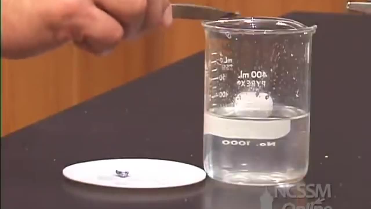 Reaction of potassium and water