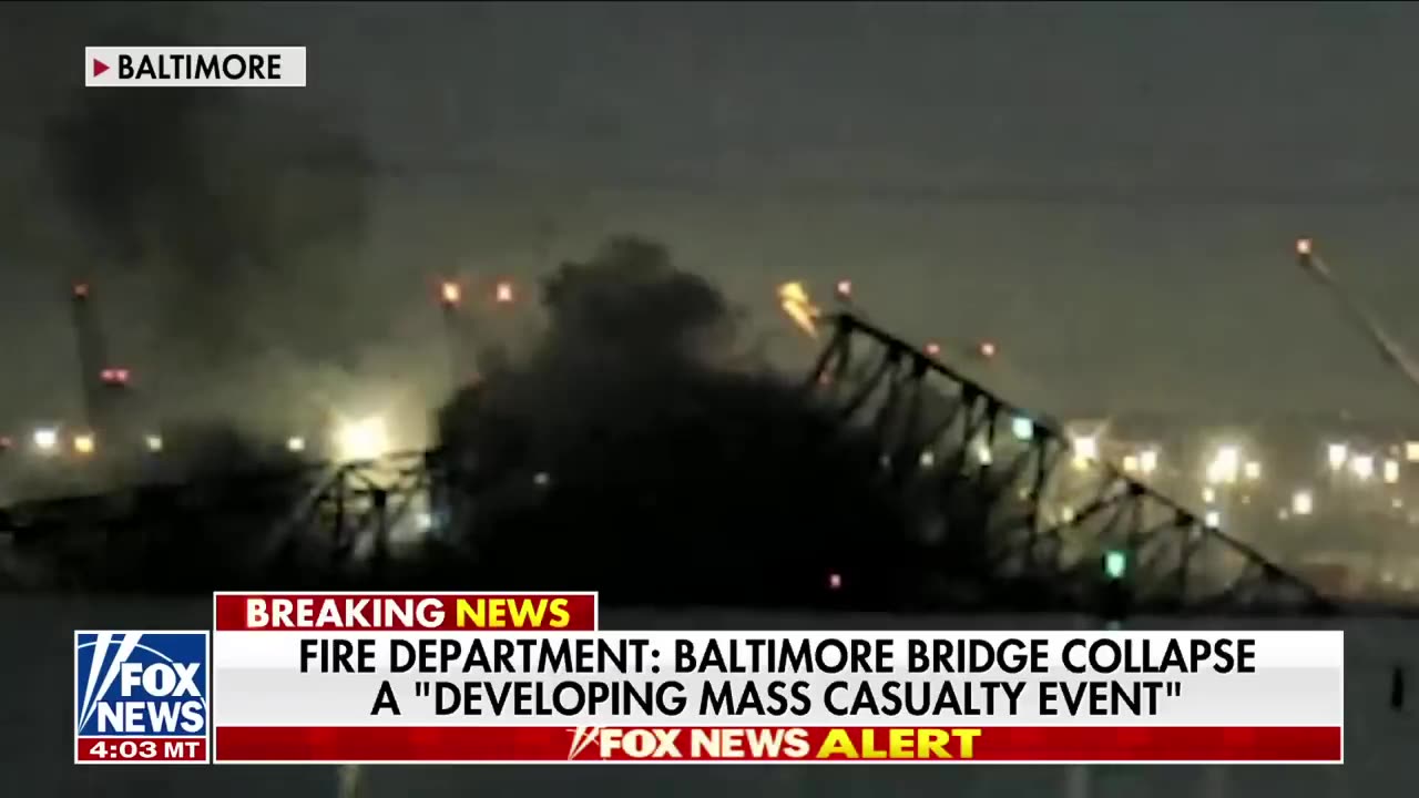 About 20 people in the water after Baltimore bridge collapse