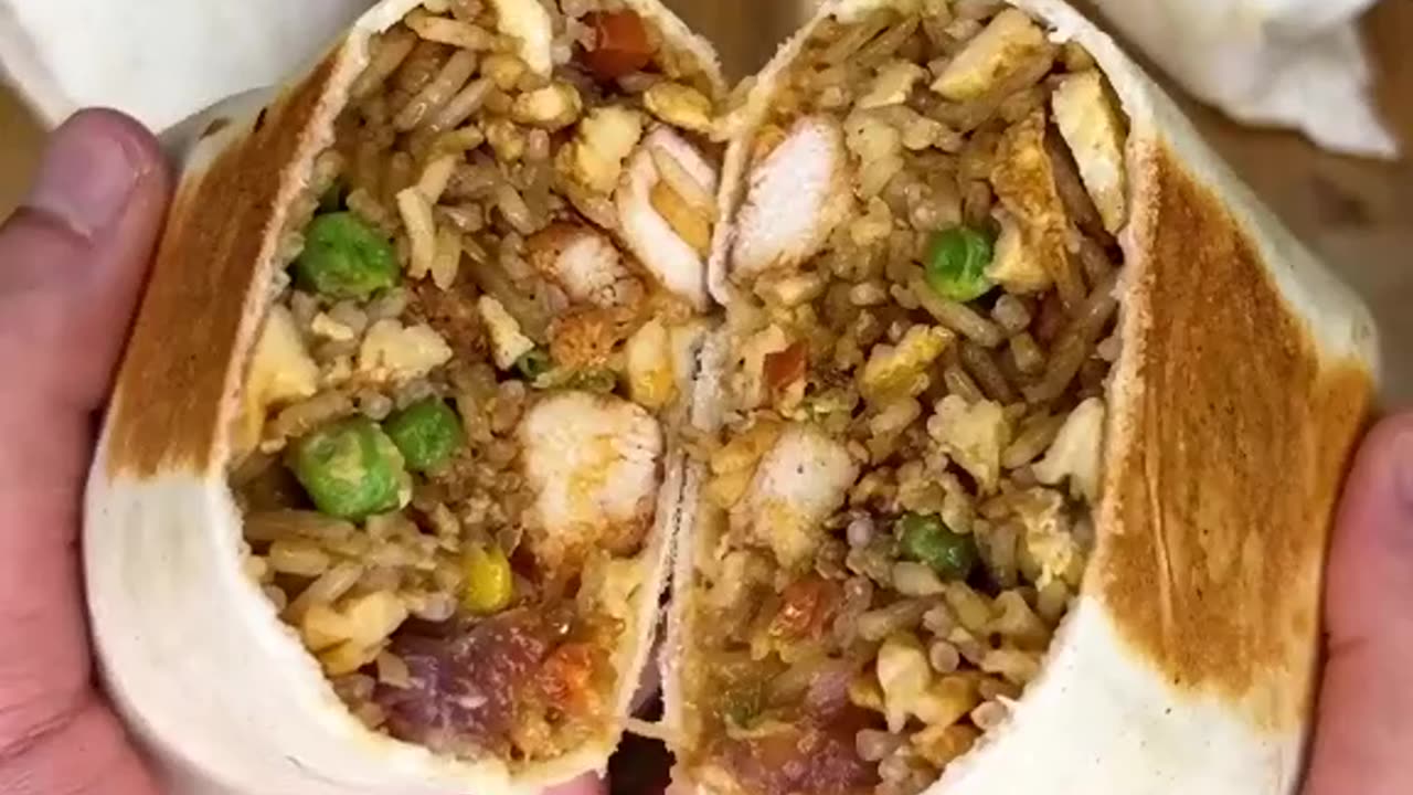 High Protein Fried Rice Burritos