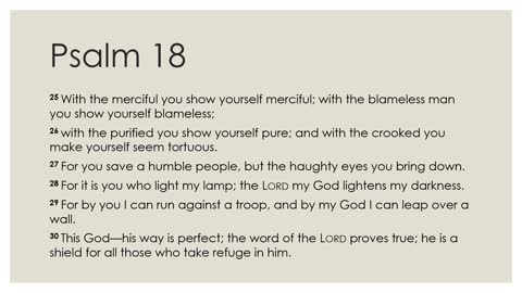 Daily Devotion Psalm 18:25-50