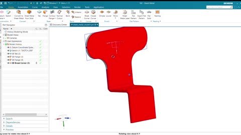 sheetmetal desgin in nx