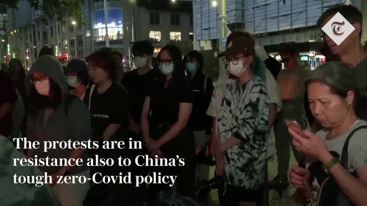 Protesters in Shanghai demand President Xi resign over China's Covid lockdowns