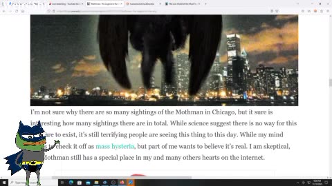 GINA MARIA COLVIN HILL~MAKES A CONNECTION BETWEEN MOTHMAN &A BATMAN COMIC IN 1996