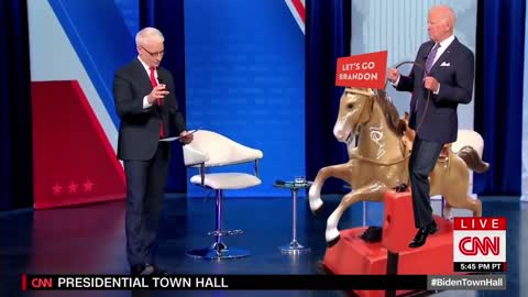 Robot Biden On Electric Pony