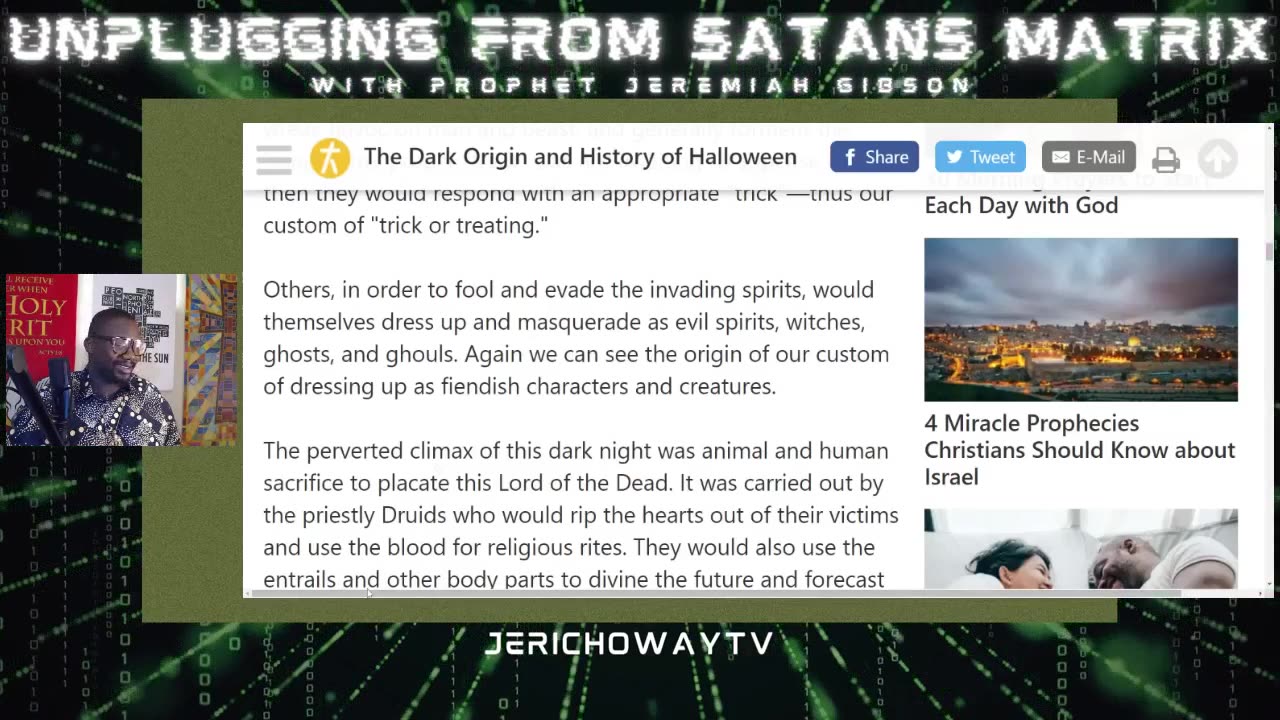 The Dark History Of Halloween - Should Christians Celebrate it? - Prophet Jeremiah Gibson