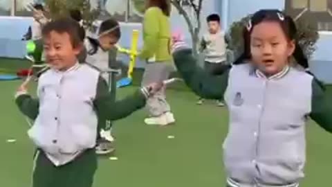 Chinese Kindergarten Outdoor Activities.