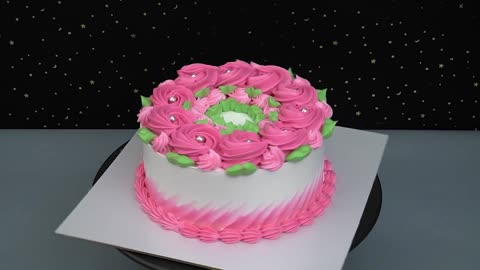 Pink cake for friends