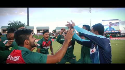 U 19 world. Cup India vs Bangladesh in a first time cricket history in the match win a Bangladesh