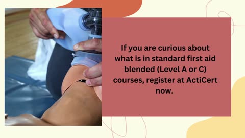 The Best standard First Aid Blended (Levels A or C ) Course Online