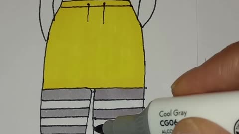 Coraline Inspired Fashion Illustration Colouring