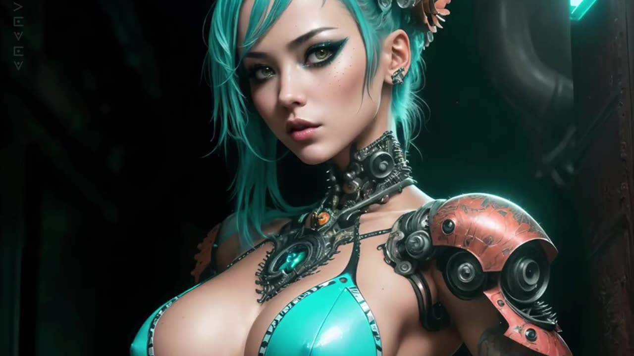 Beautiful Sexy AI Girls Cyberpunk 1