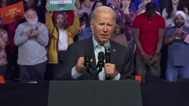 President Biden campaigns for John Fetterman in Pennsylvania