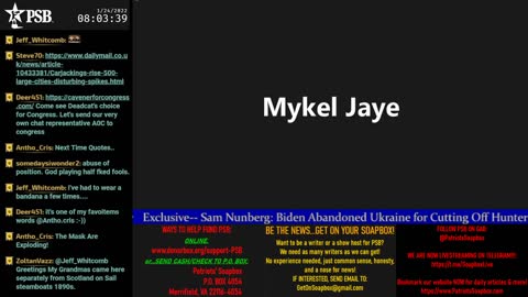 2022-01-24 07:00 EST - Patriots Soapbox AM: with LadyRWB , MykelJaye & DD