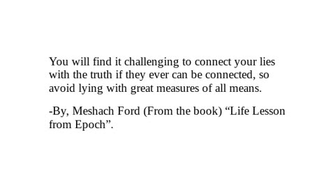 "Life Lesson from Epoch" -Checkout Description