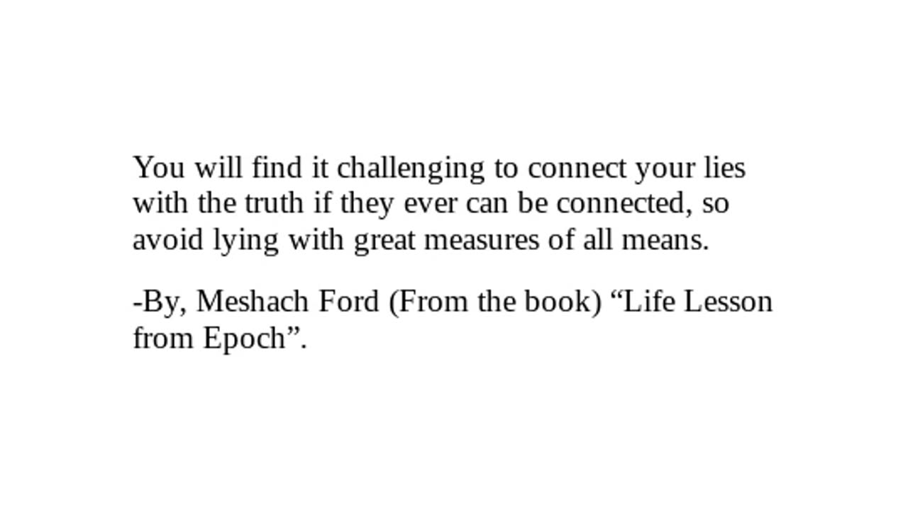 "Life Lesson from Epoch" -Checkout Description