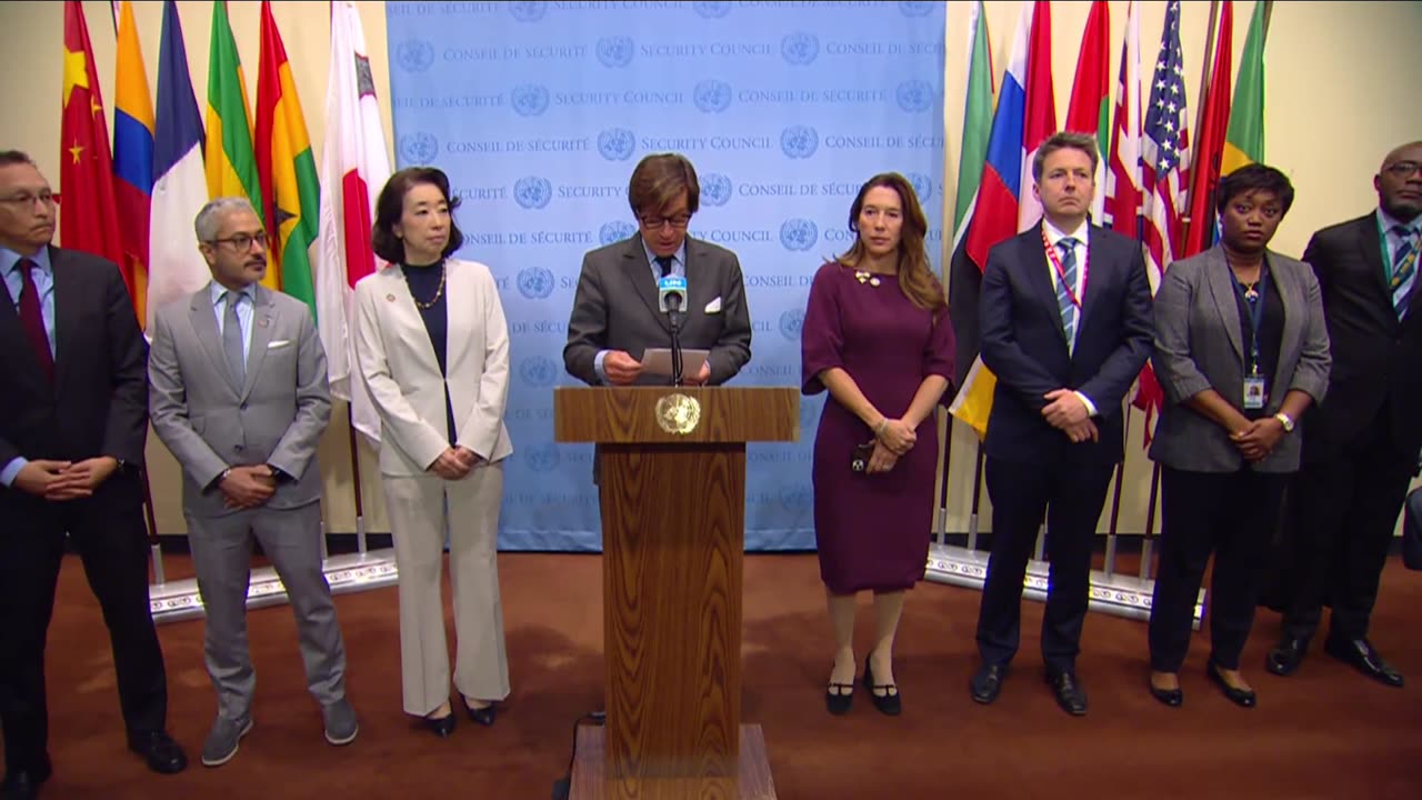 United Nations: France and Security Council Members on the Situation in Palestine - Security Council Media Stakeout