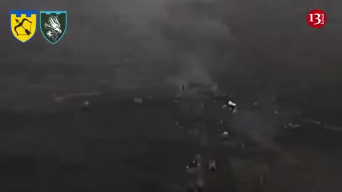 Large number of surrounded Russian equipment trying to retreat during attack