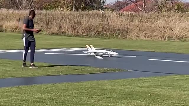 Freewing F-14 80mm crash