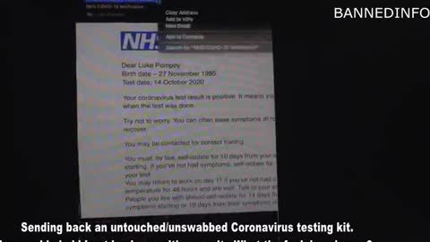 UNUSED CORONAVIRUS TEST KIT SENT FOR DIAGNOSIS, CAME BACK POSITIVE!