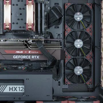 Man, I love this ASUS x Noctua GPU! What a beefy boy.