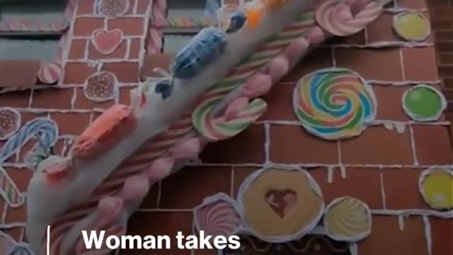 Prop maker transforms home into gingerbread house