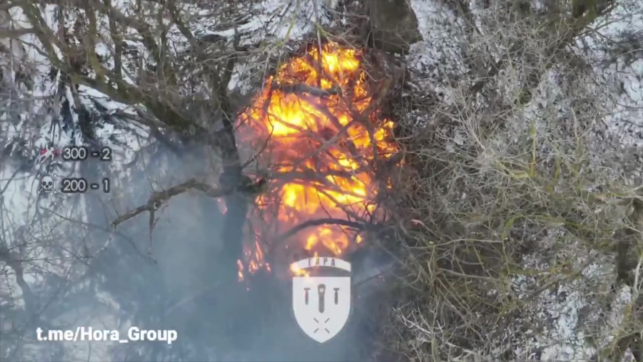 Drone Strike on Russian Dugout