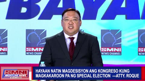 Hayaan natin magdesisyon ang Kongreso kung magkakaroon pa ng special election —Atty. Roque