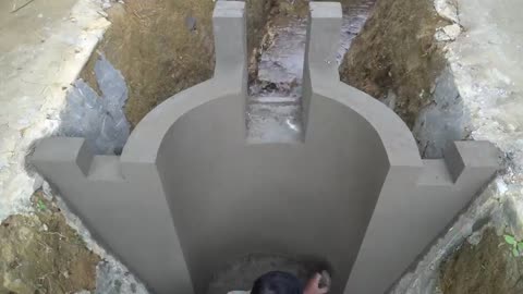 Mini hydroelectric design with unique screw turbine