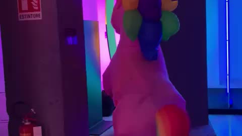 Unicorn running away