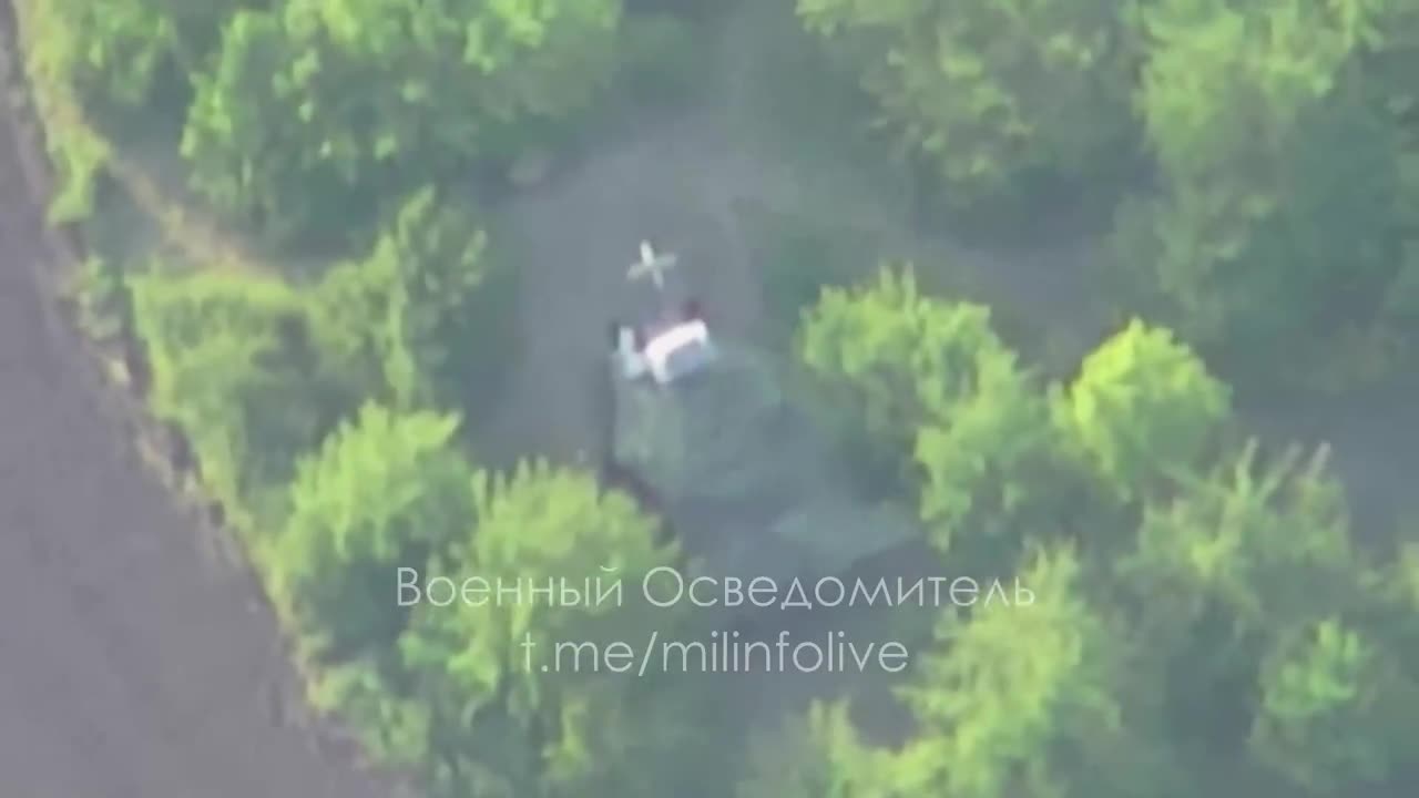 Ukrainian anti drone system gets taken out by a drone Bukovel-AD.