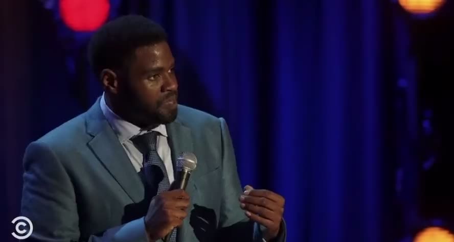 Skit by Ron Funches about conspiracy theories and the government lying