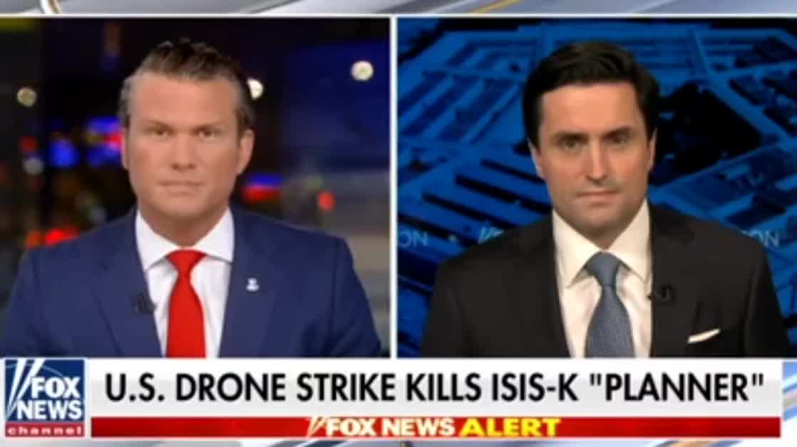 Fox repirts drone strike kills isis k "planner"