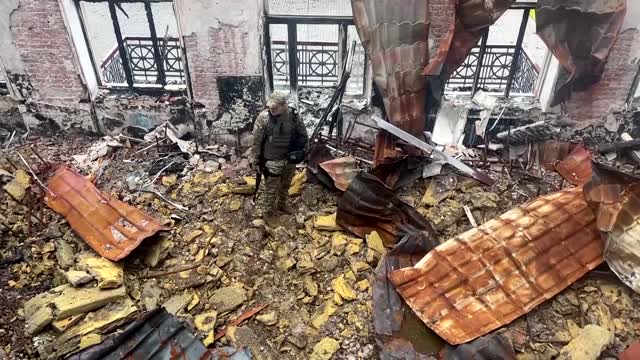 Destruction in Ukraine's retaken city of Lyman