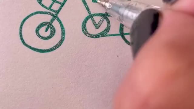 Easy way to draw a bicycle #foryou