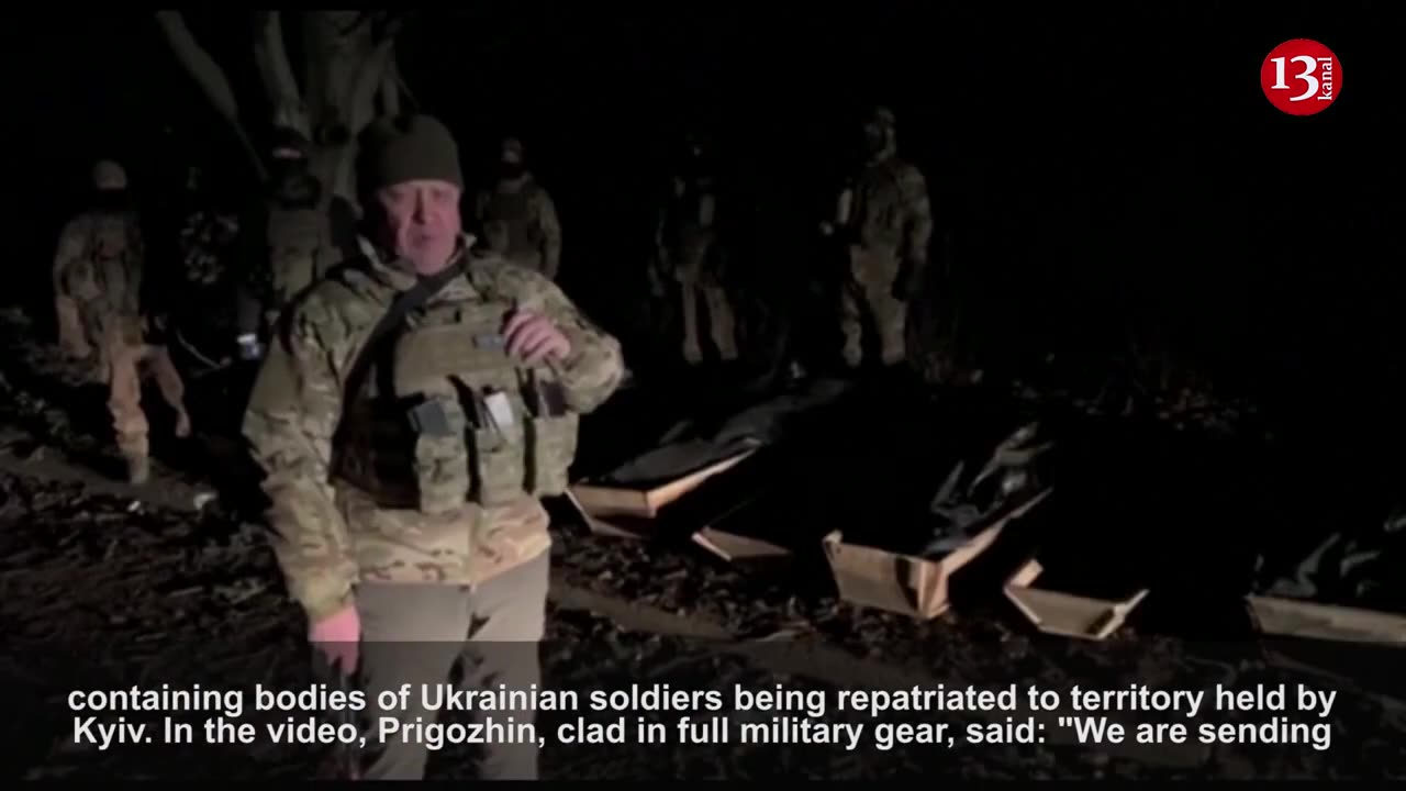 Russia's Wagner boss publishes video he says of dead Ukrainian troops being shipped home